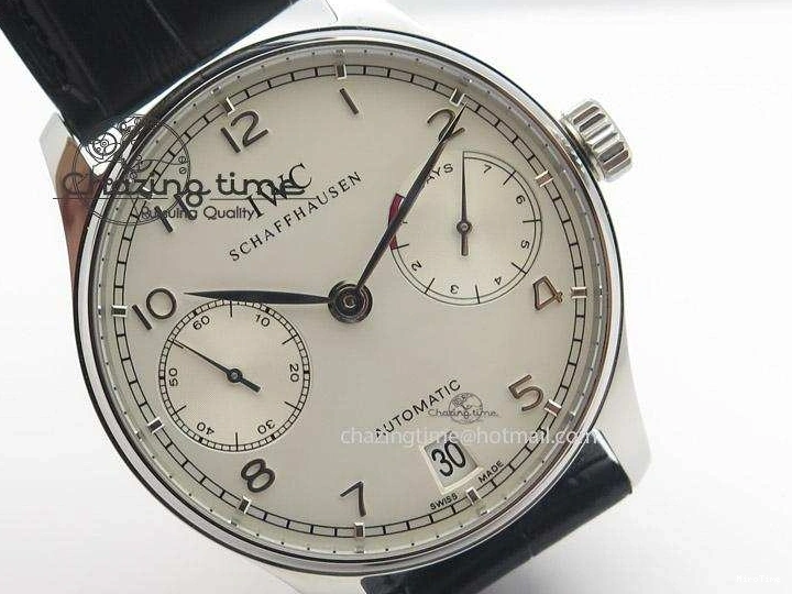 MIROTIME 0125 Bold Portuguese Real PR IW500704 ZF 1:1 Best Edition On Black Leather Strap A 7374